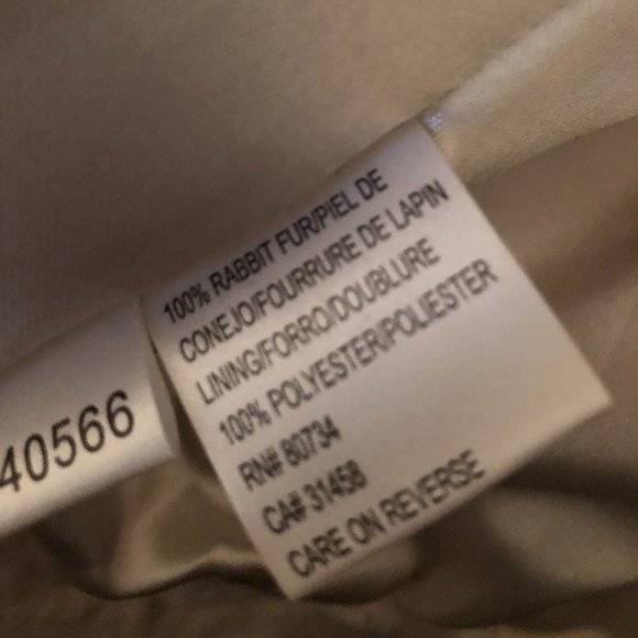 BCBG Real Rabbit Fur Jacket - White - Picture 3 of 3